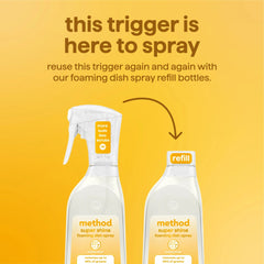 super shine foaming dish spray refill - coastal citron, 16 fl oz